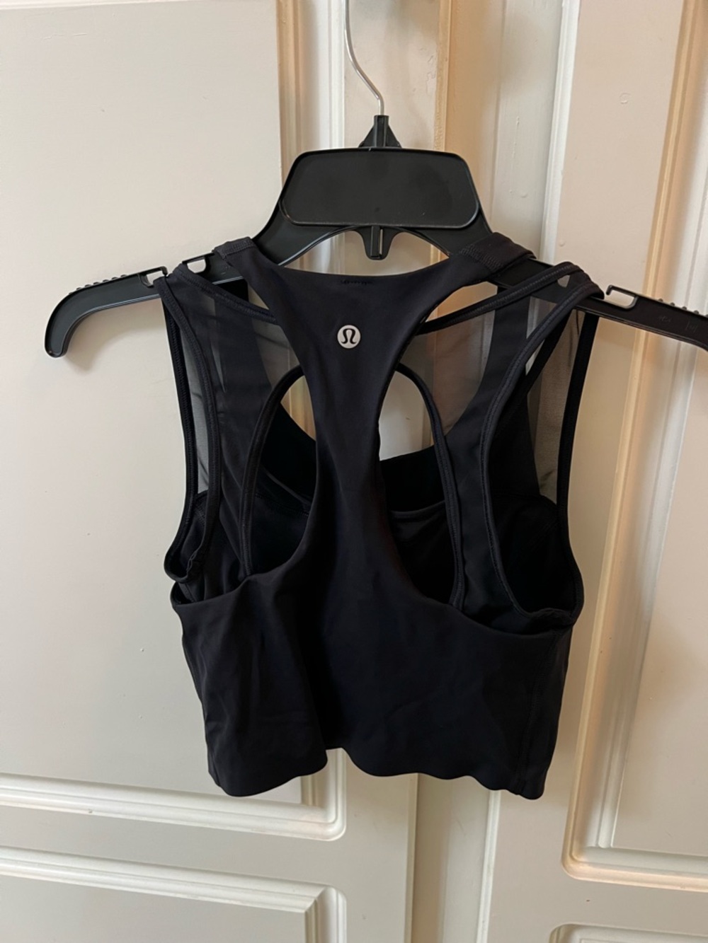 lululemon athletica Black Racerback Mesh-Back Sports Bra